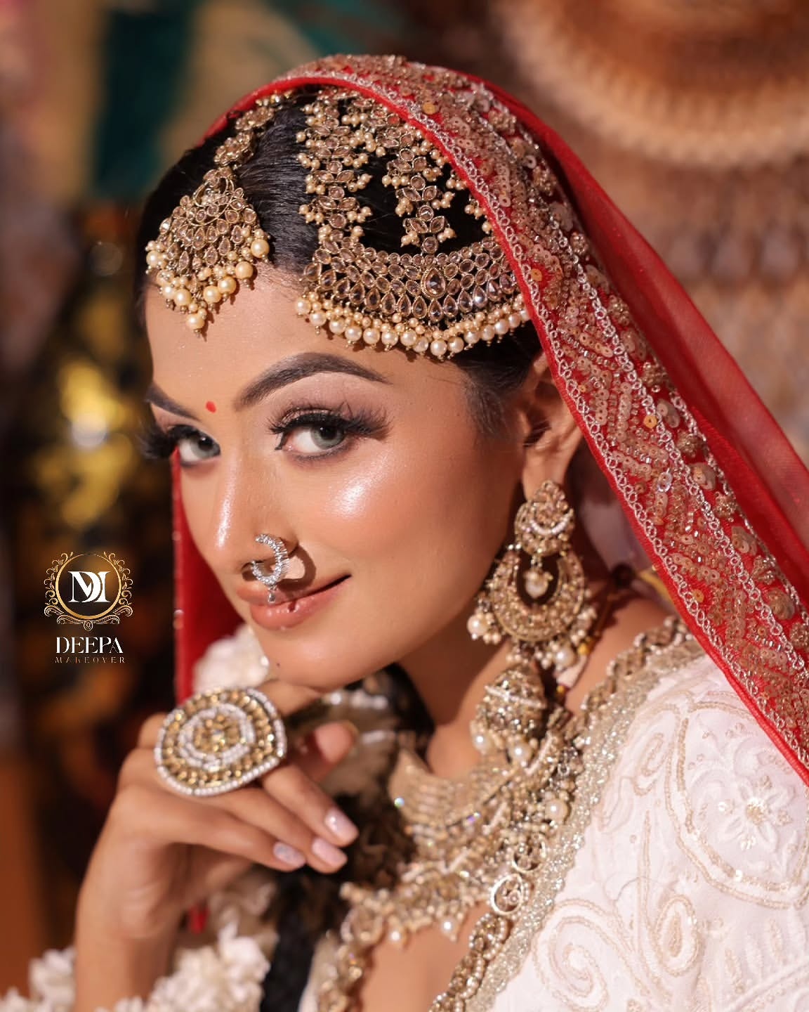 Ivory bridal makeover created by Deepa Baranwal